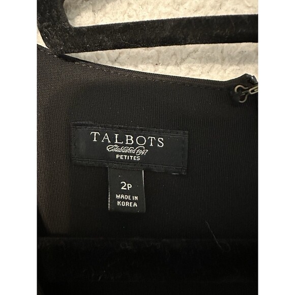 Talbots Women Short Sleeve Rayon Blend Sheath Dress Size 2 Petite Black - Picture 4 of 9